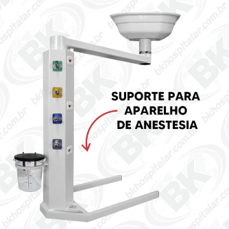 BKST 006 - ESTATIVA DE TETO DOTADA DE SUPORTE PARA APARELHO DE ANESTESIA