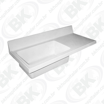 MBKLV 001 - LAVATÓRIO PARA SALA DE EXPURGO EM FIBERGLASS COMPRIMENTO: 1.680 MM