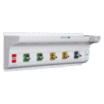 PAINEL DE GASES MEDICINAIS EM FIBERGLASS COM PRATELEIRA PARA MONITORES – USO EM UTI