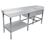 LAVATÓRIO PARA EXPURGO EM FIBERGLASS C: 2,80M X L: 0,60M – ESTRUTURA EM AÇO INOXIDÁVEL AISI 304 | MBKLV 010 - Imagem 1