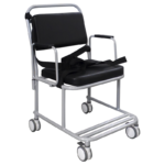 Cadeira hospitalar BKCD 022 para ressonância magnética, alumínio, capacidade 150 kg, rodízios com freio